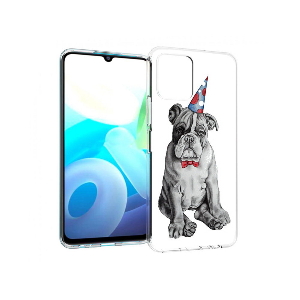 

Чехол MyPads Tocco для Vivo Y15s праздничный щенок (PT224456.390.554), Прозрачный, Tocco