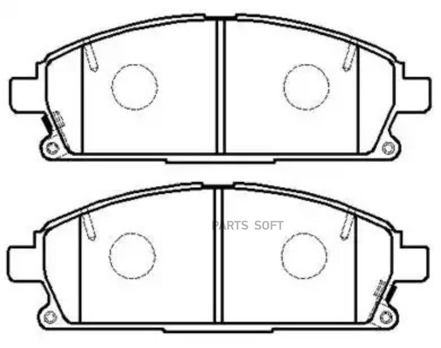 

Колодки тормозные дисковые передн ACURA: MDX 03-06 NISSAN: X-TRAIL 01-07
