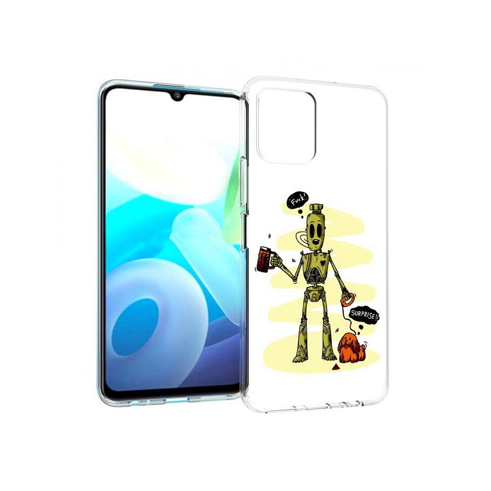 

Чехол MyPads Tocco для Vivo Y15s прикольный робот (PT224456.390.557), Прозрачный, Tocco