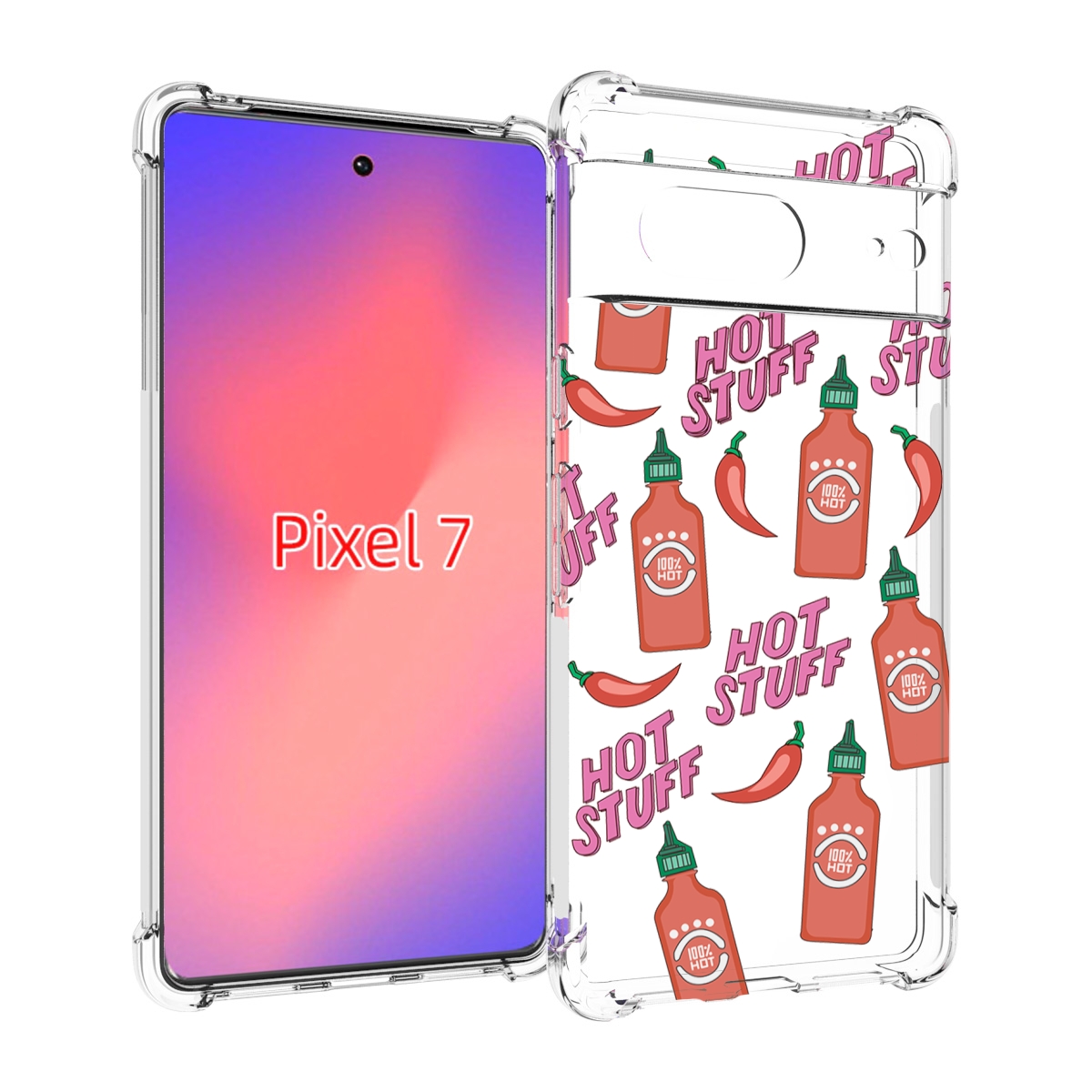 

Чехол Mypads Острые-Перчики Для Google Pixel 7, Прозрачный, Tocco