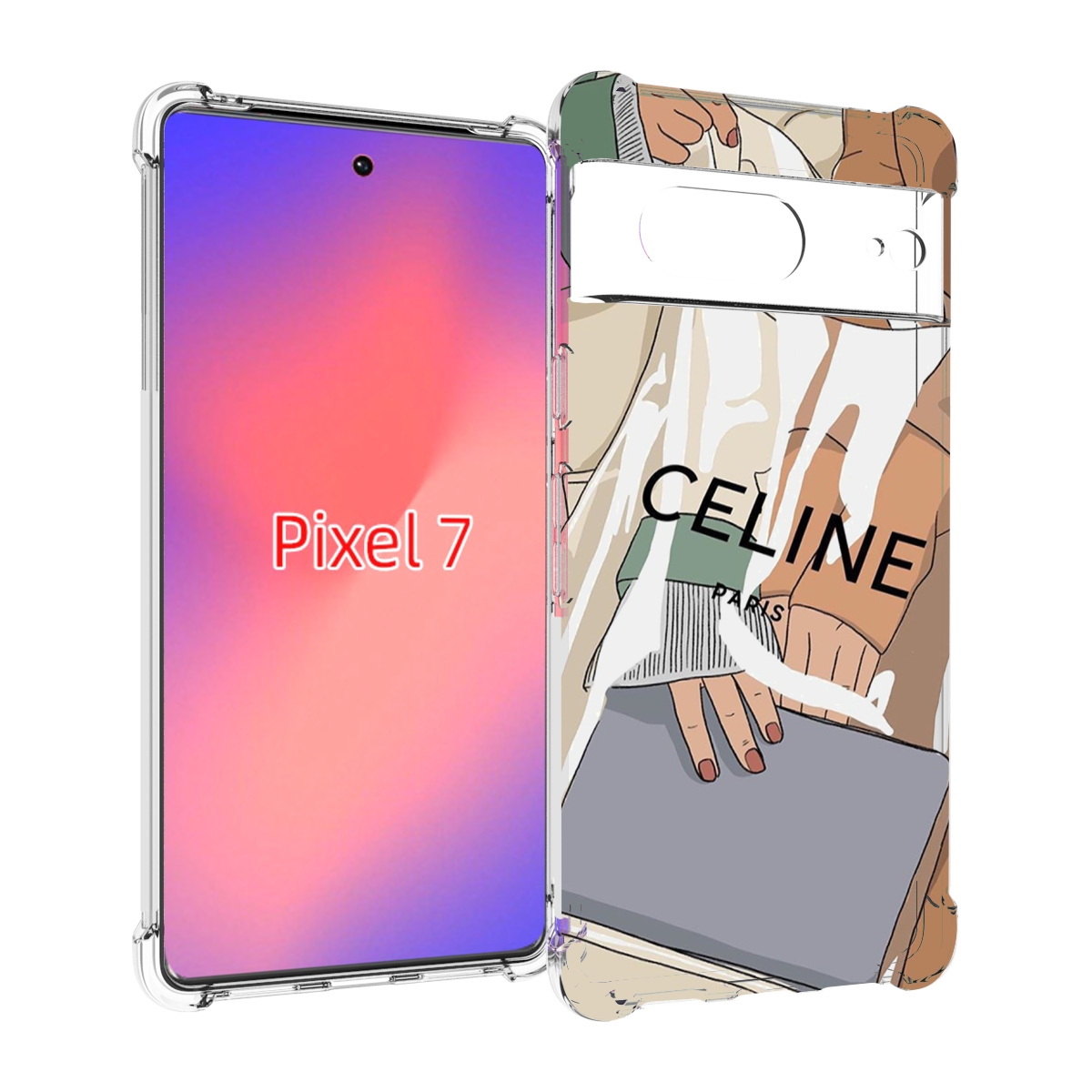 

Чехол Mypads Пакет-Келин-Париж Женский Для Google Pixel 7, Прозрачный, Tocco