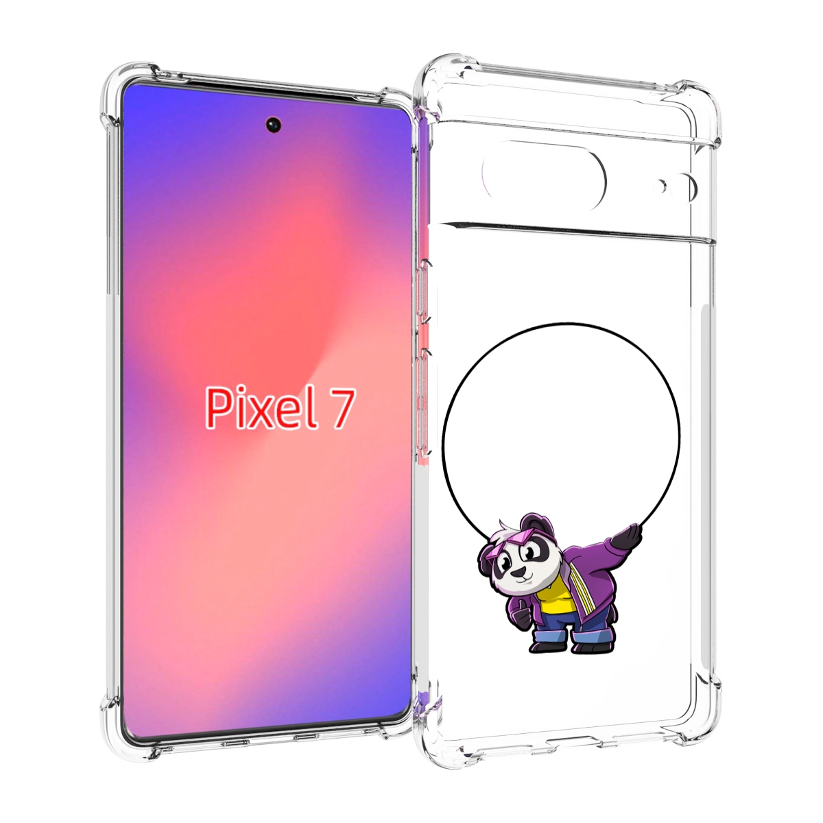 

Чехол Mypads Панда-С-Обручем Для Google Pixel 7, Прозрачный, Tocco