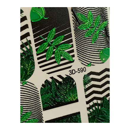 

3D-слайдер Anna Tkacheva Crystal №590 Листья. Геометрия, 3 шт., Разноцветный