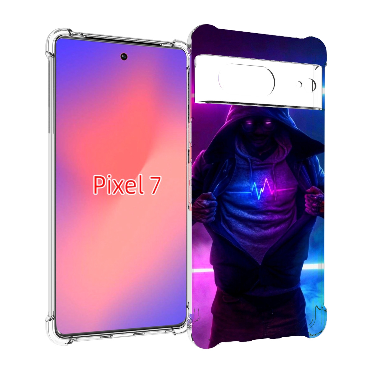 

Чехол Mypads Парень В Капюшоне Неоновый Для Google Pixel 7, Прозрачный, Tocco