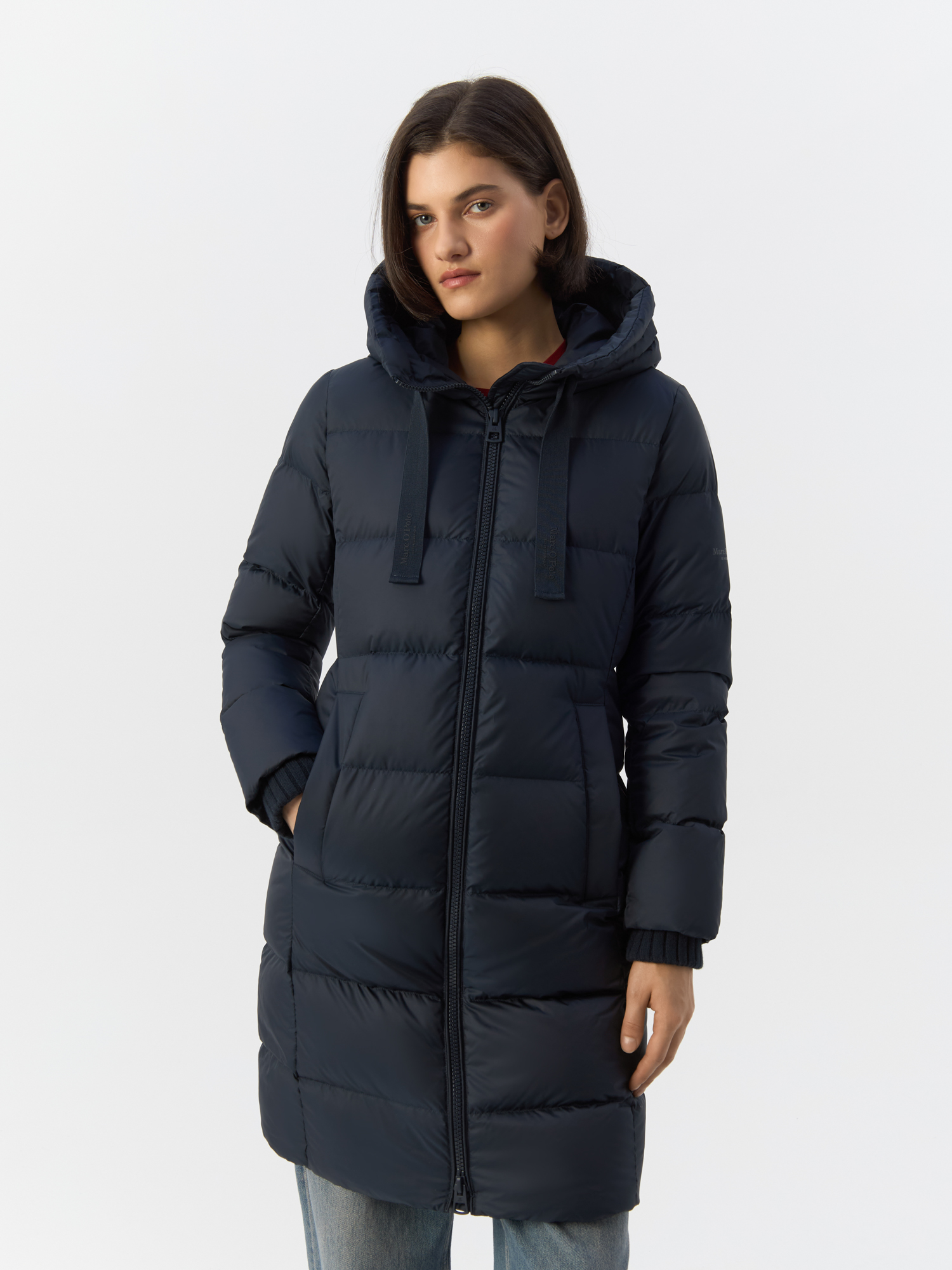 

Пуховик женский Marc O’Polo 409032971285 синий 44 EU, 409032971285