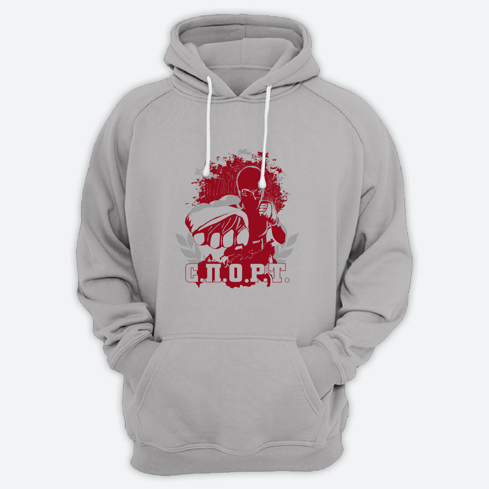 

Худи женское SHARP&CUT FBD738529 серое 52 RU, Серый, FBD738529