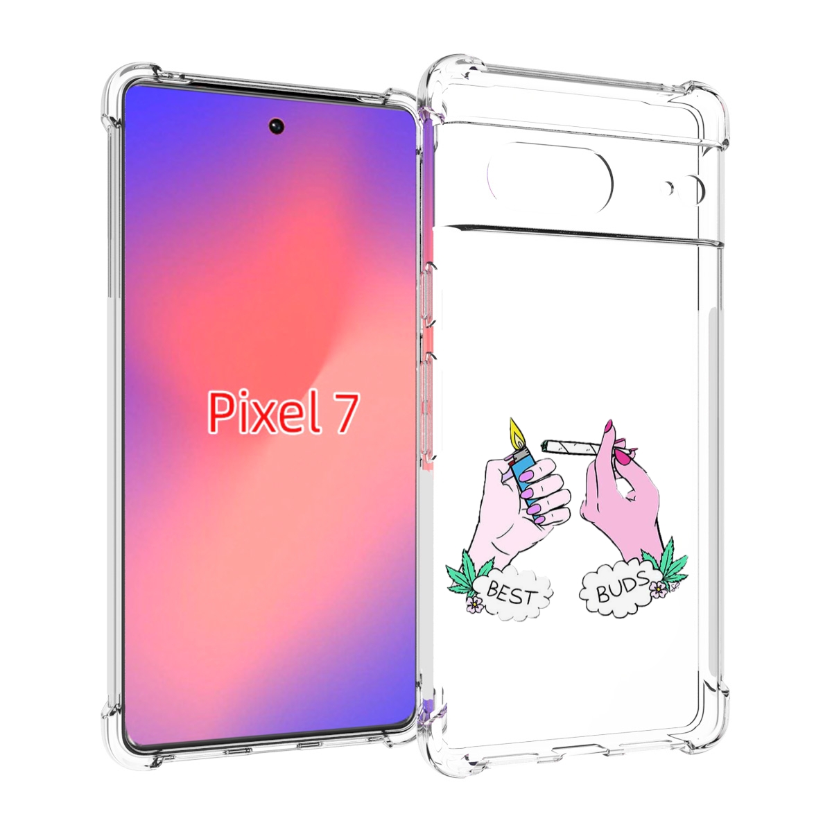 

Чехол Mypads Плохие Руки Женский Для Google Pixel 7, Прозрачный, Tocco