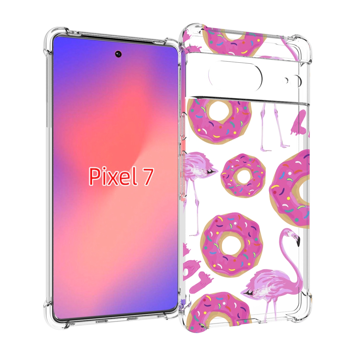 

Чехол Mypads Пончики-Фламинго Для Google Pixel 7, Прозрачный, Tocco