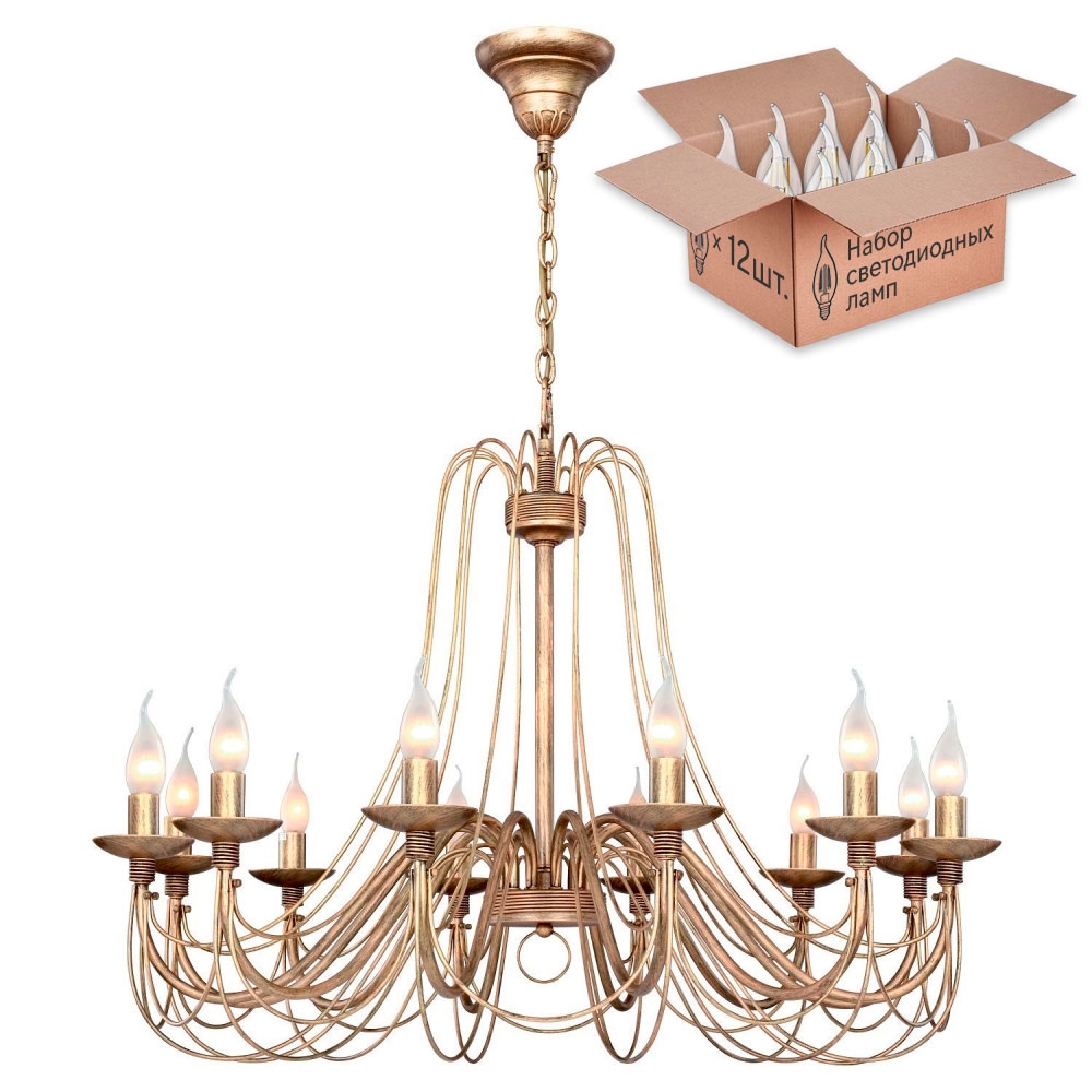 фото Люстра с лампочками f-promo chateau 2163-12p+lamps