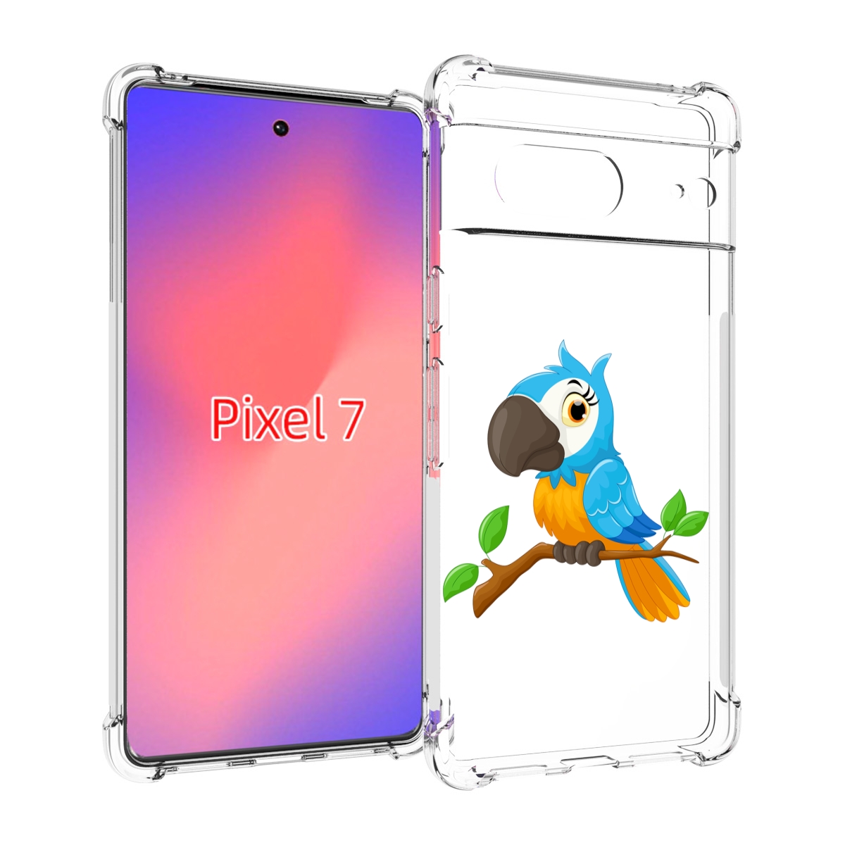 

Чехол Mypads Попугайчик Детский Для Google Pixel 7, Прозрачный, Tocco