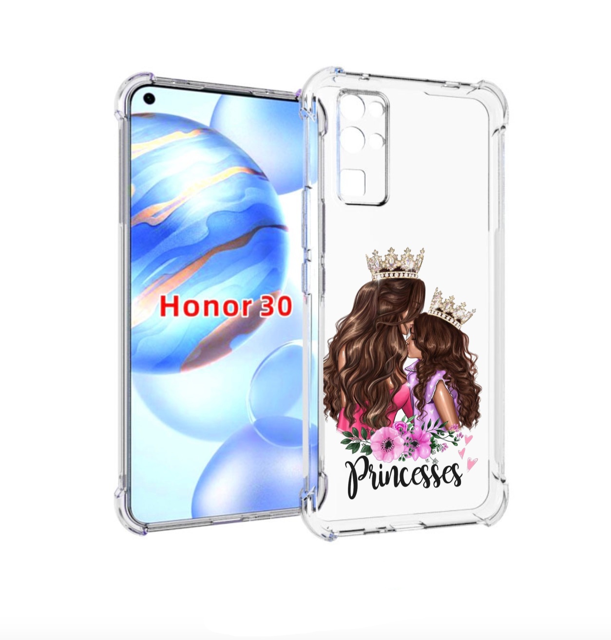 

Чехол бампер MyPads Принцессы женский для Honor 30 (BMH-AN10) пр, Прозрачный, Tocco