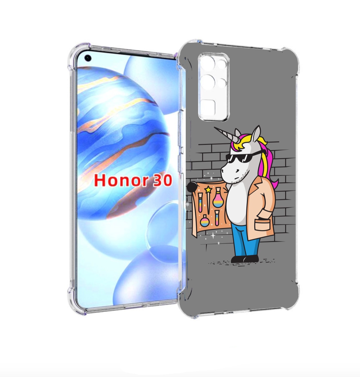 

Чехол бампер MyPads Продавец-единорог для Honor 30 (BMH-AN10) пр, Прозрачный, Tocco