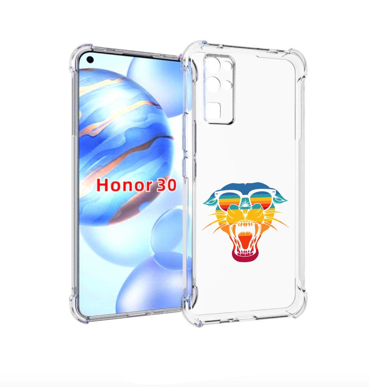 

Чехол бампер MyPads Радужная-пантера для Honor 30 (BMH-AN10) про, Прозрачный, Tocco