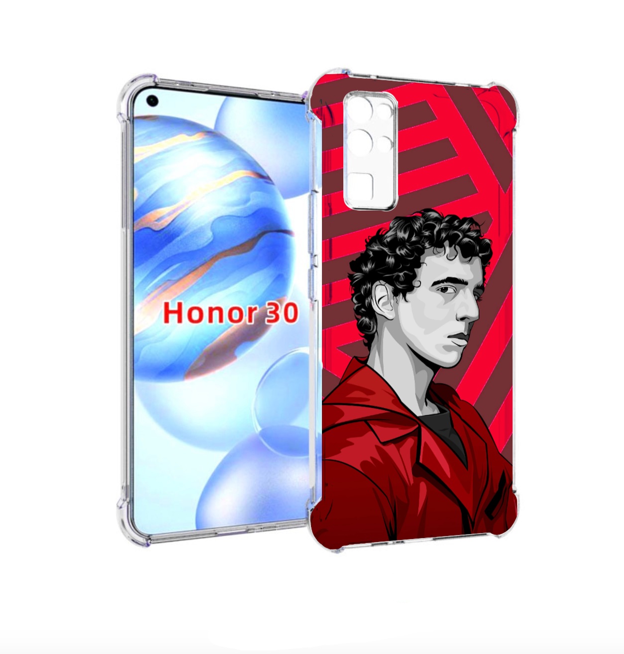 

Чехол бампер MyPads Рио-бумажный-дом для Honor 30 (BMH-AN10) про, Прозрачный, Tocco