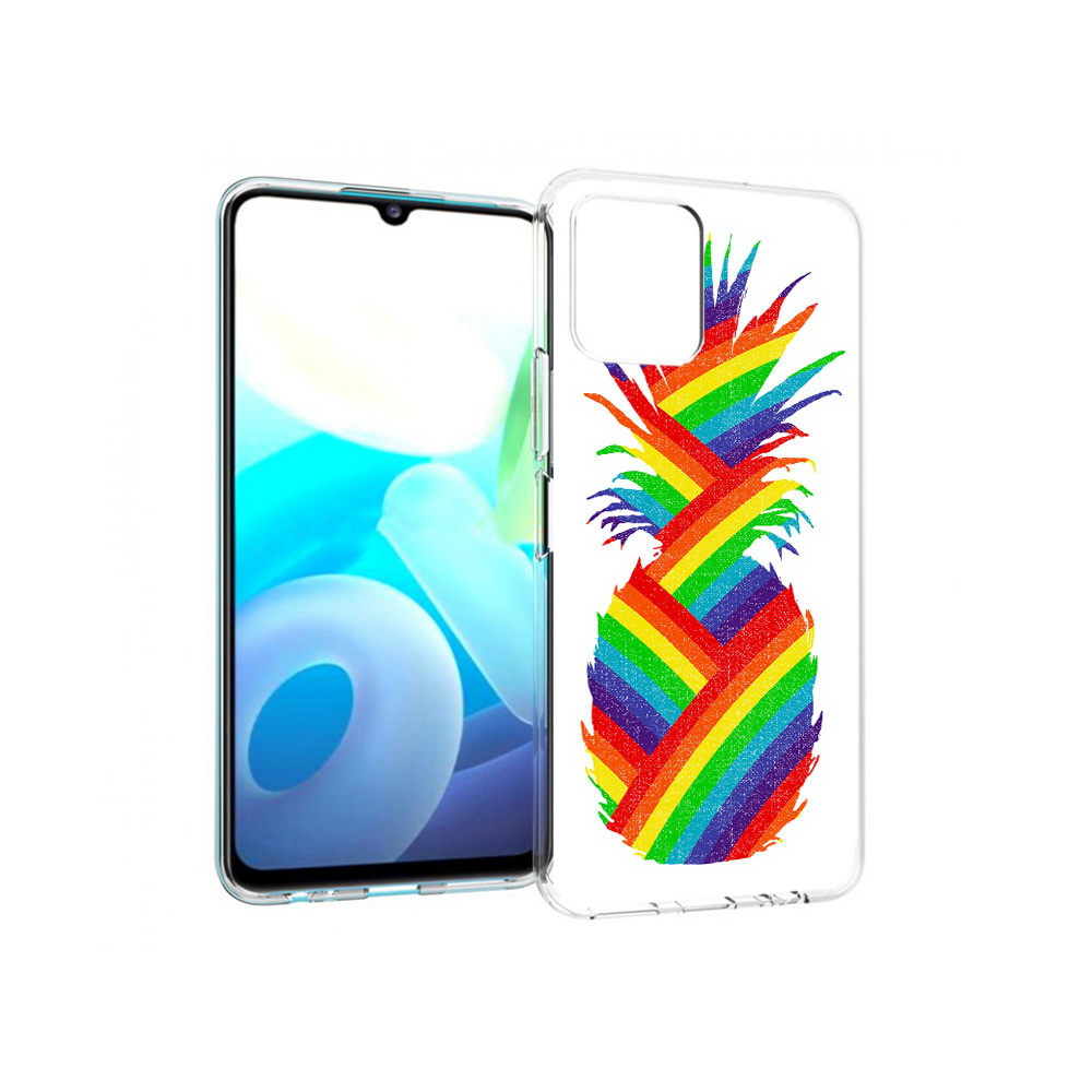

Чехол MyPads Tocco для Vivo Y15s радужный ананас (PT224456.390.566), Прозрачный, Tocco