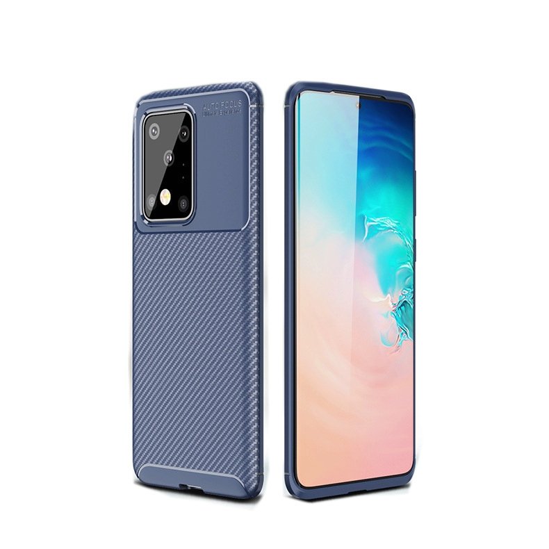 

Бампер MyPads для Samsung Galaxy S20+ Plus из прочного силикона синяя
