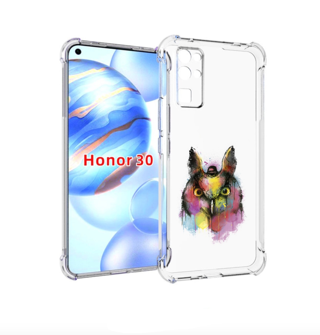 

Чехол бампер MyPads Сова 2 для Honor 30 (BMH-AN10) противоударный, Прозрачный, Tocco