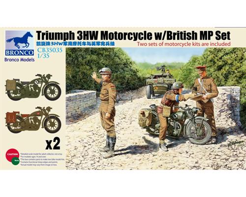 

Сборная модель Bronco 1/35 Triumph 3HW Motorcycle with Mp Figure Set CB35035