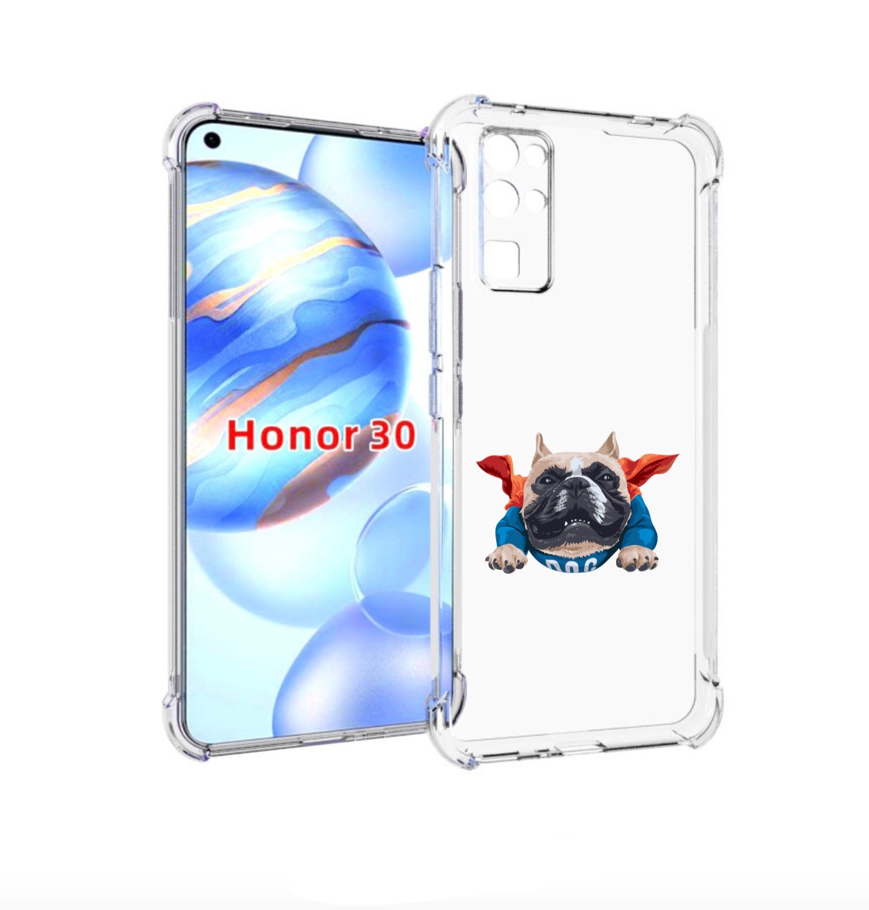 

Чехол бампер MyPads Супер-Дог для Honor 30 (BMH-AN10) противоуда, Прозрачный, Tocco