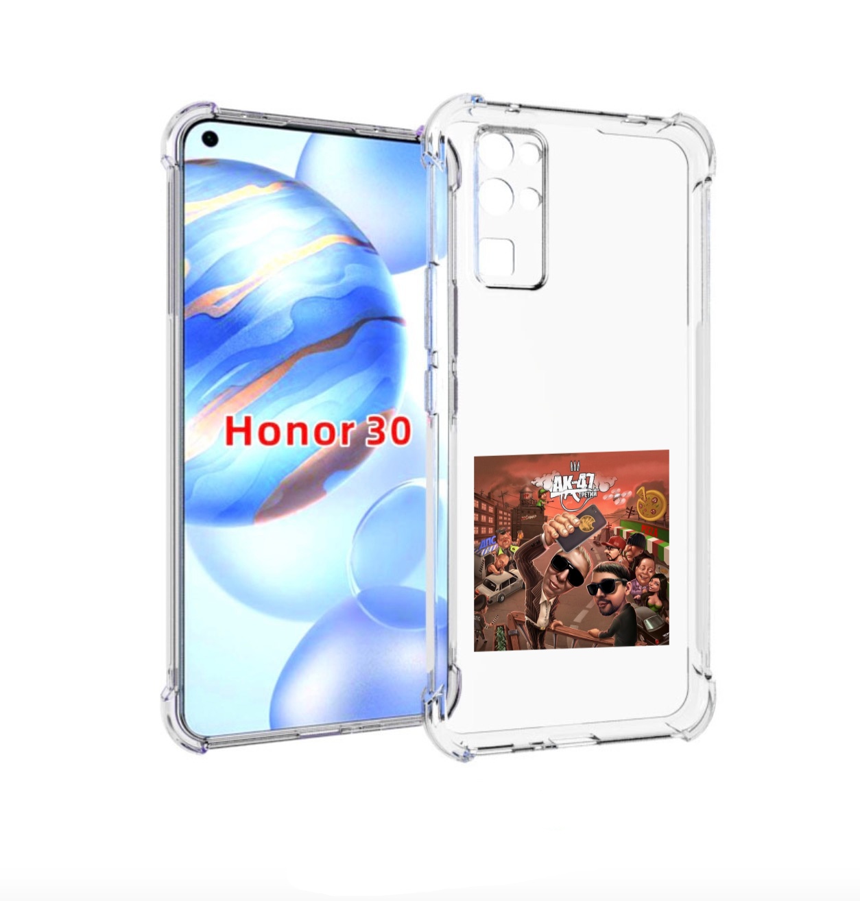 

Чехол бампер MyPads Третий АК-47 для Honor 30 (BMH-AN10) противо, Прозрачный, Tocco