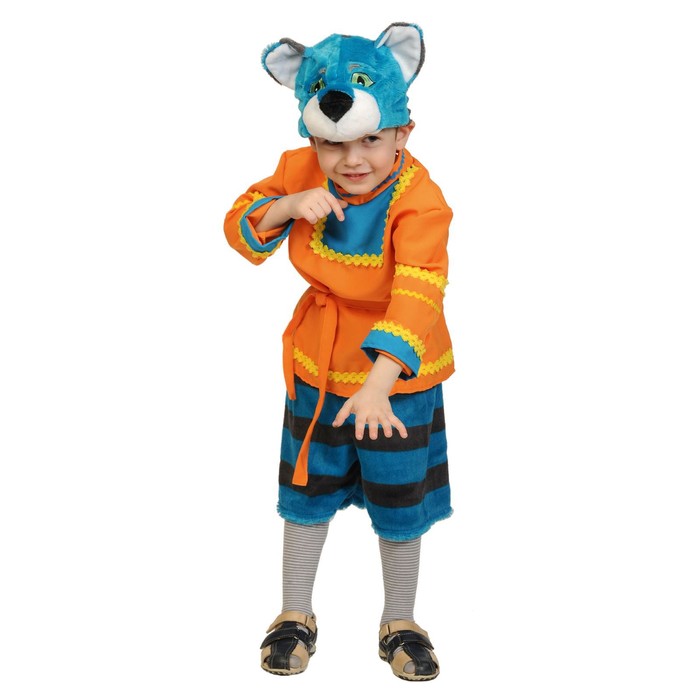 

Карнавальный костюм "Кот Котофей", шапка, рубаха, пояс, шорты, рост 98-128 см