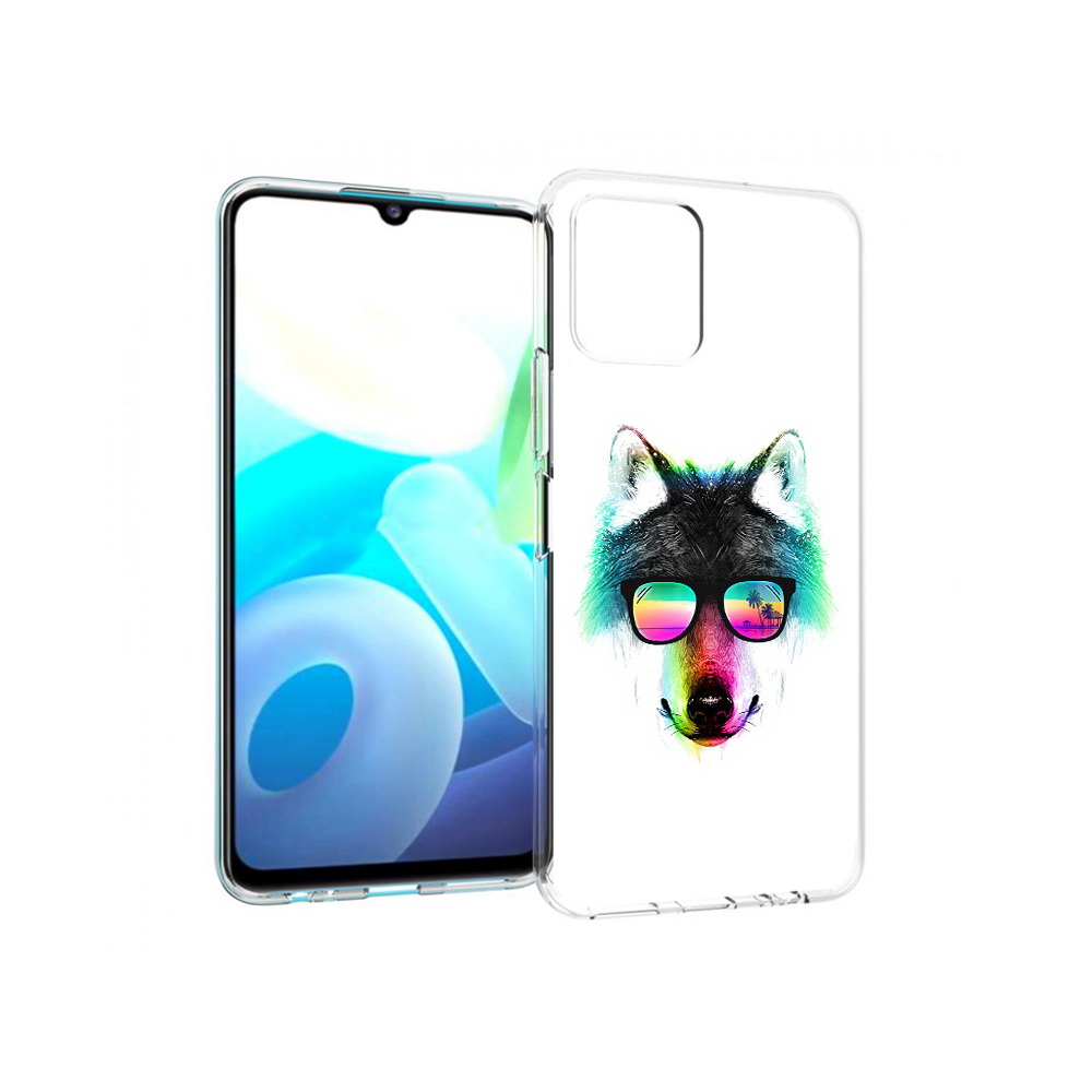 

Чехол MyPads Tocco для Vivo Y15s радужный волк (PT224456.390.567), Прозрачный, Tocco