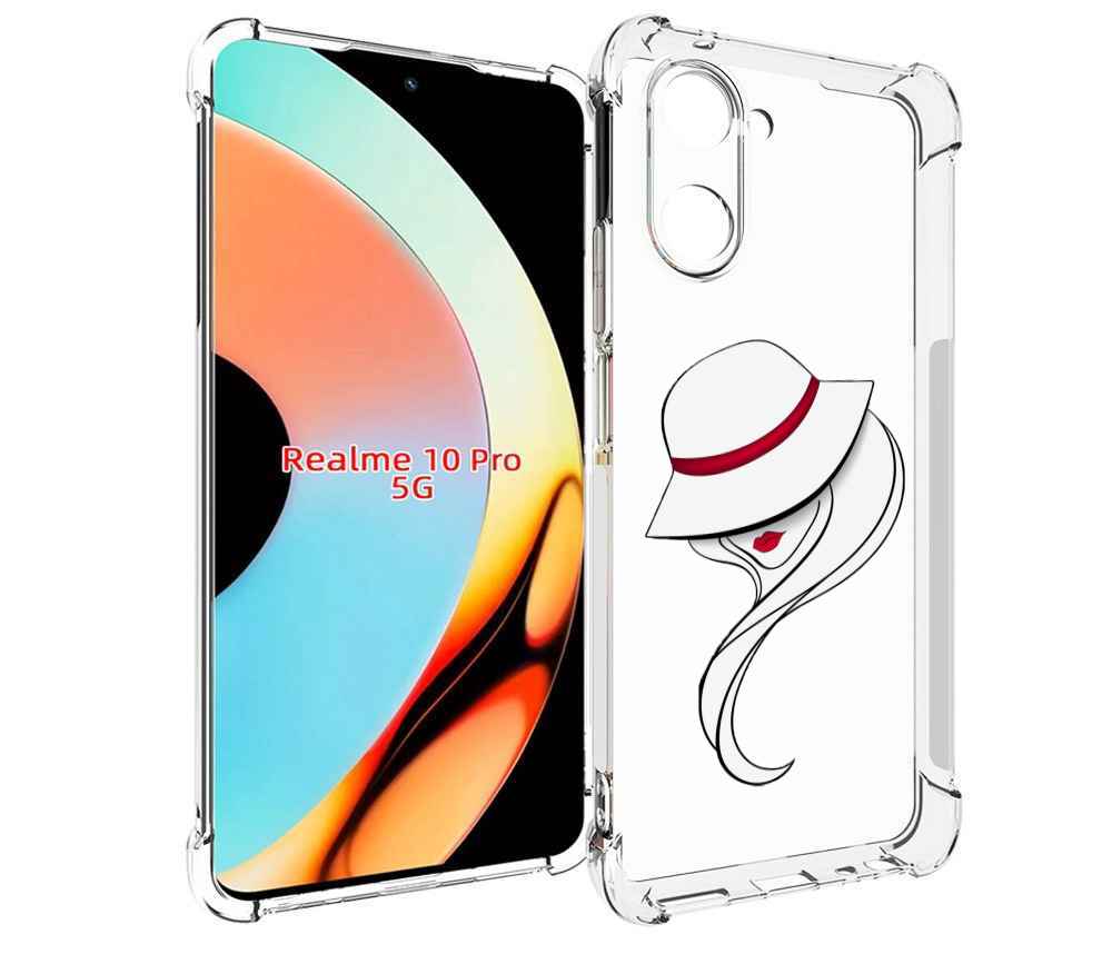 

Чехол бампер MyPads Лого женский для Realme 10 Pro противоударный, Прозрачный, Tocco