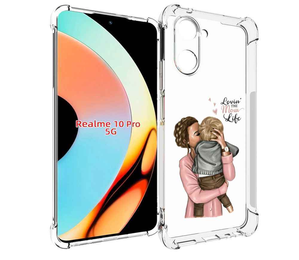 

Чехол бампер MyPads Любовь-мамы детский для Realme 10 Pro против..., Прозрачный, Tocco