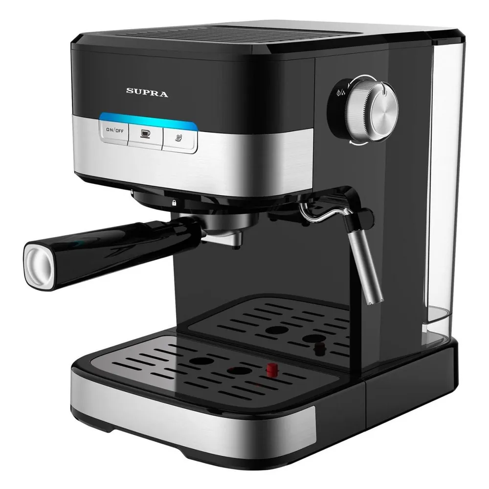 

Рожковая кофеварка Supra CMS-1500 черный, серебристый, CMS-1500