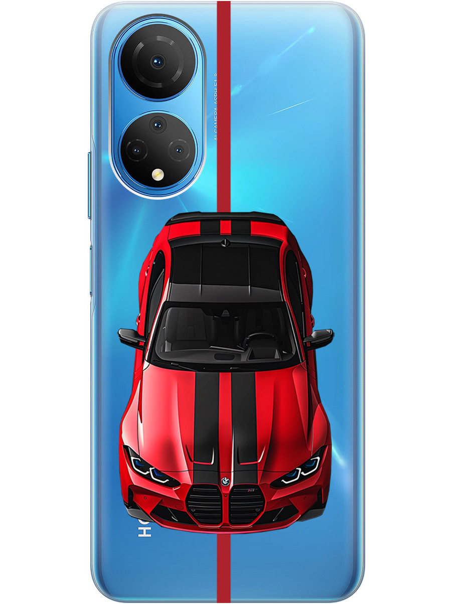 

Силиконовый чехол на Honor X7 с принтом "Красный БМВ", Прозрачный;голубой, 768741751