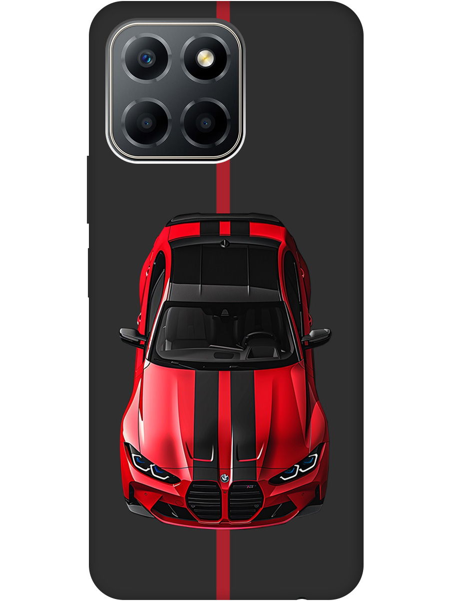 

Силиконовый чехол на Honor X6/X8 5G с принтом "Красный БМВ" матовый черный, Черный;голубой, 762092251