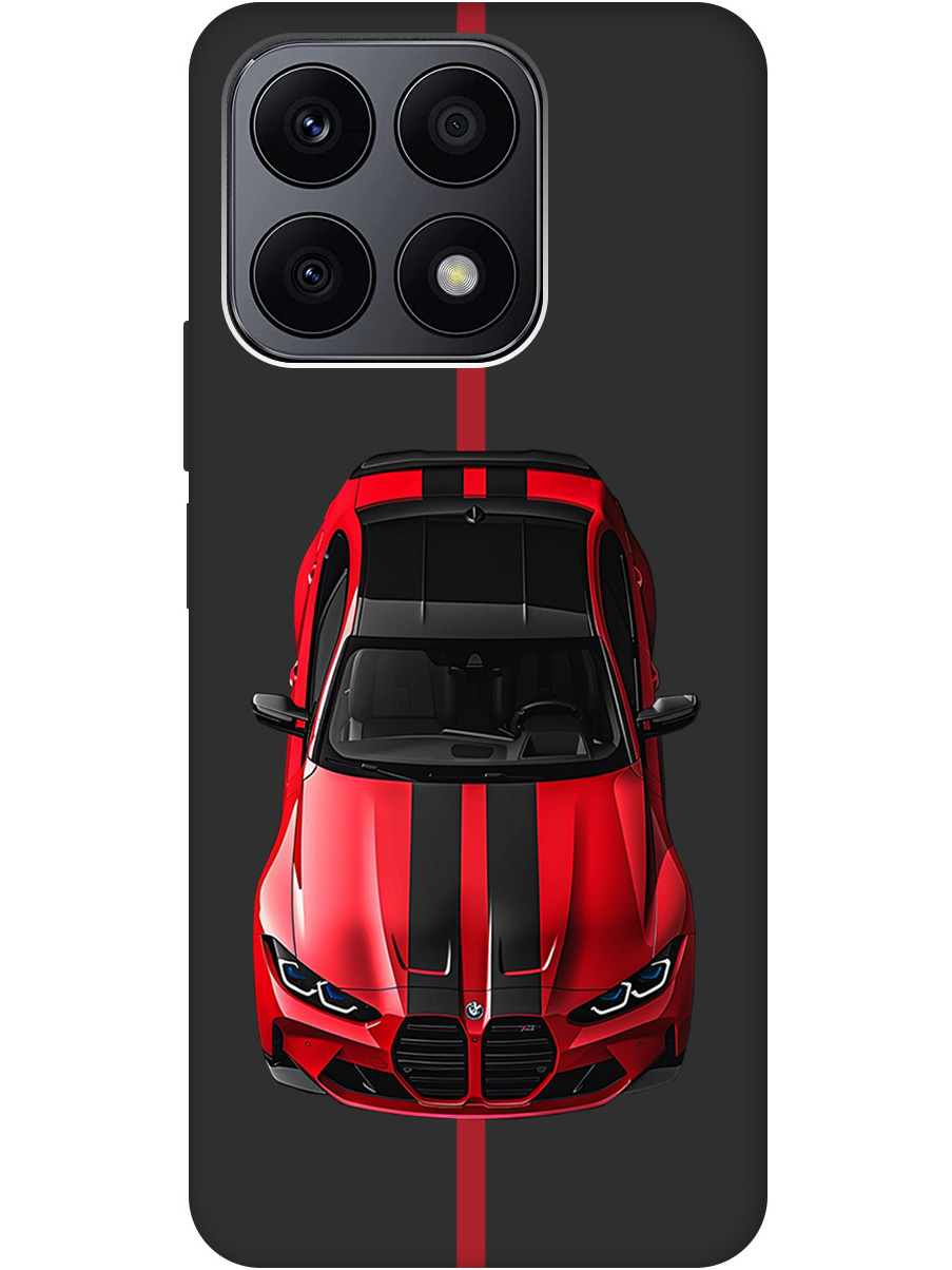

Силиконовый чехол на Honor X8a с принтом "Красный БМВ" матовый черный, Черный;голубой, 768741651