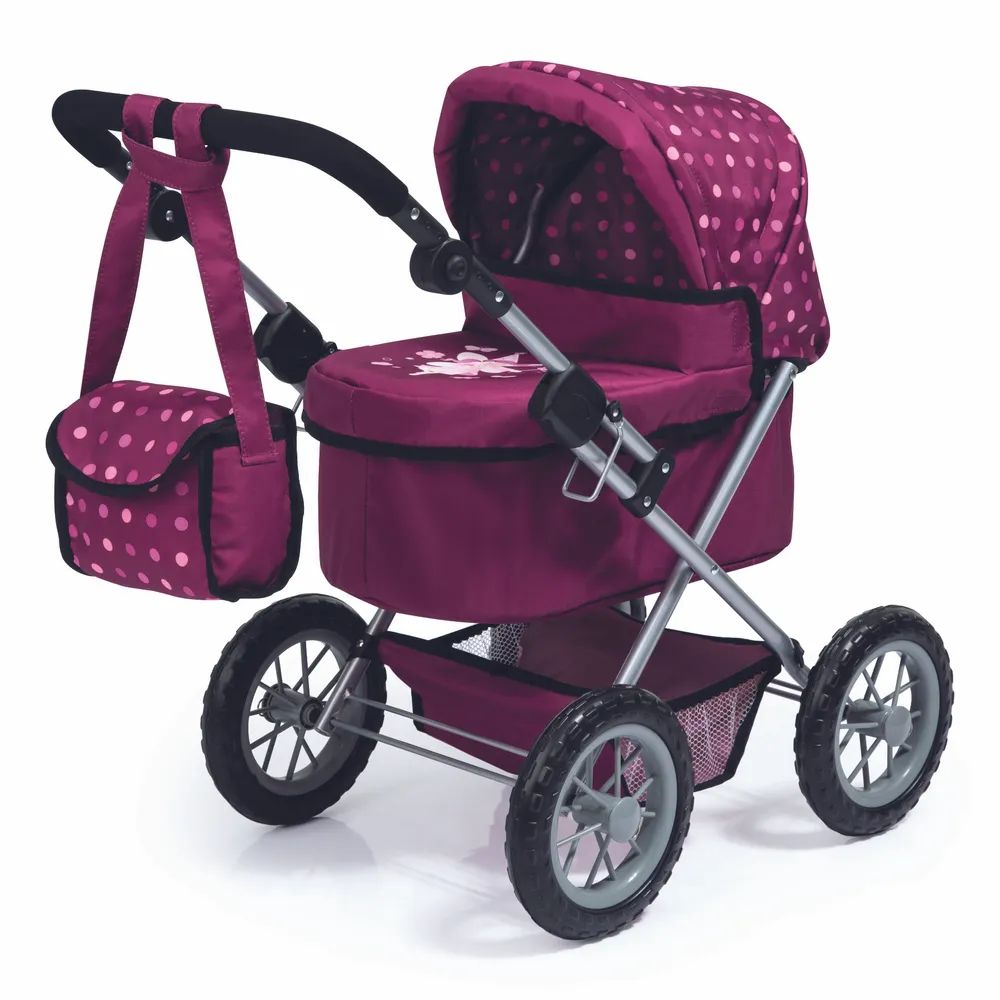 Коляска для кукол Bayer Design Trendy, фиолетовый, 13067 коляска для кукол bayer design city star серо розовая