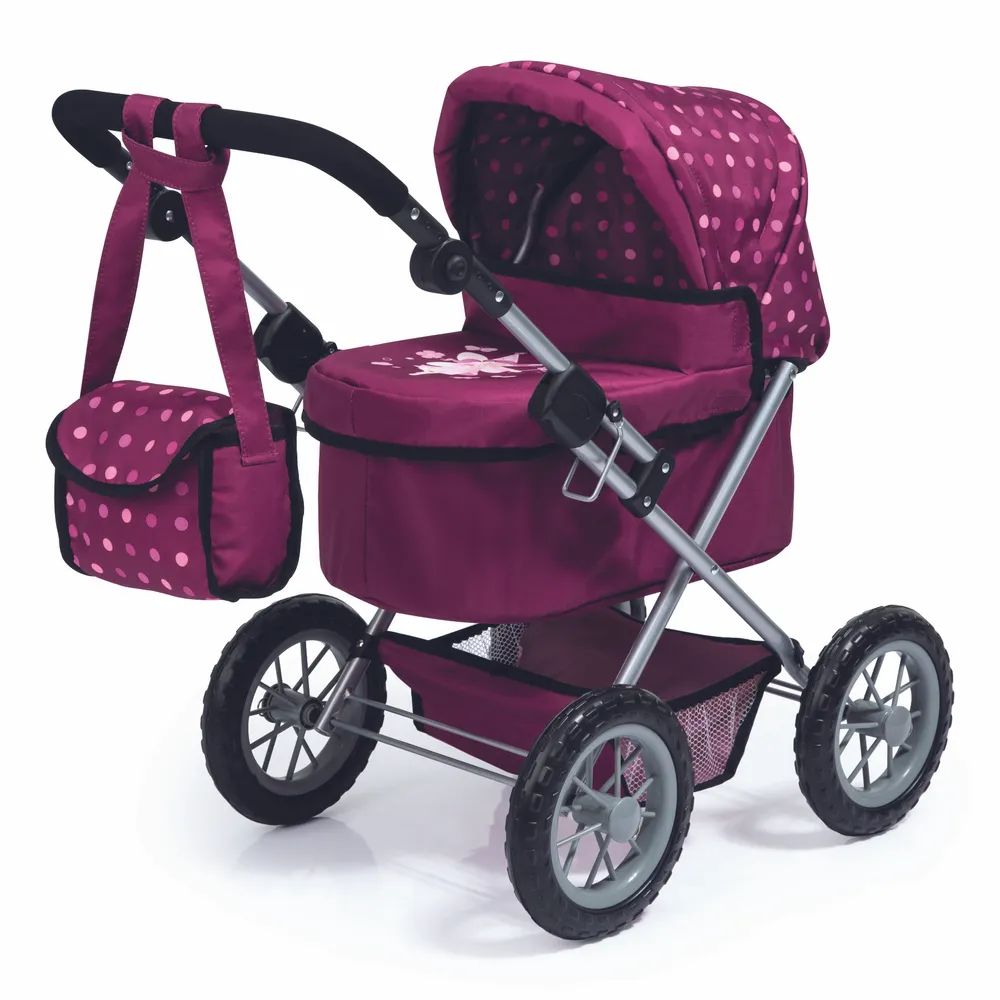 Коляска для кукол Bayer Design Trendy, фиолетовый, 13067 конверт зимний в коляску sweet baby cristallo фиолетовый