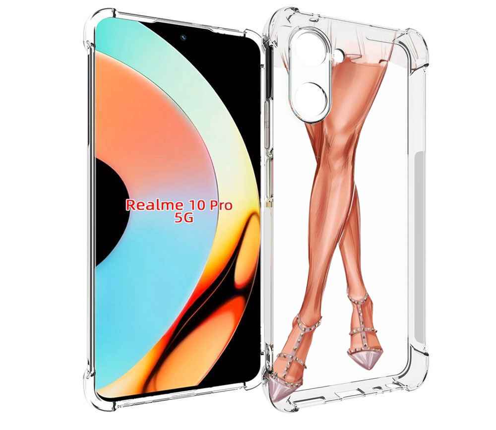 

Чехол бампер MyPads Ножки для Realme 10 Pro противоударный, Прозрачный, Tocco