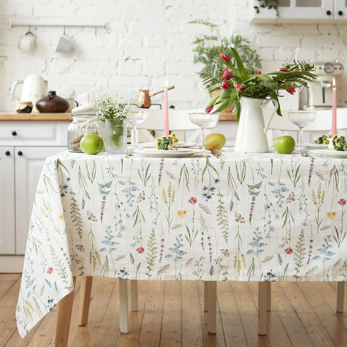 

Скатерть "Этель" Wild flowers 149х220см, 100% хл, , репс 210 г/м2, Белый