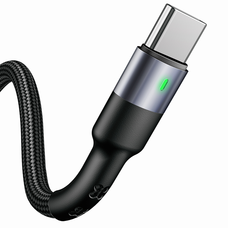 Кабель USAMS SJ-313 , USB - Type-C, 3А , 1 м, Черный