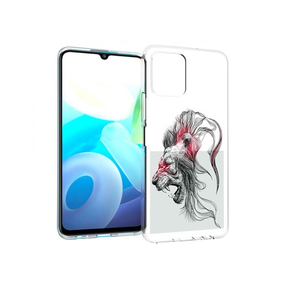 

Чехол MyPads Tocco для Vivo Y15s разъяренный лев (PT224456.390.576), Прозрачный, Tocco