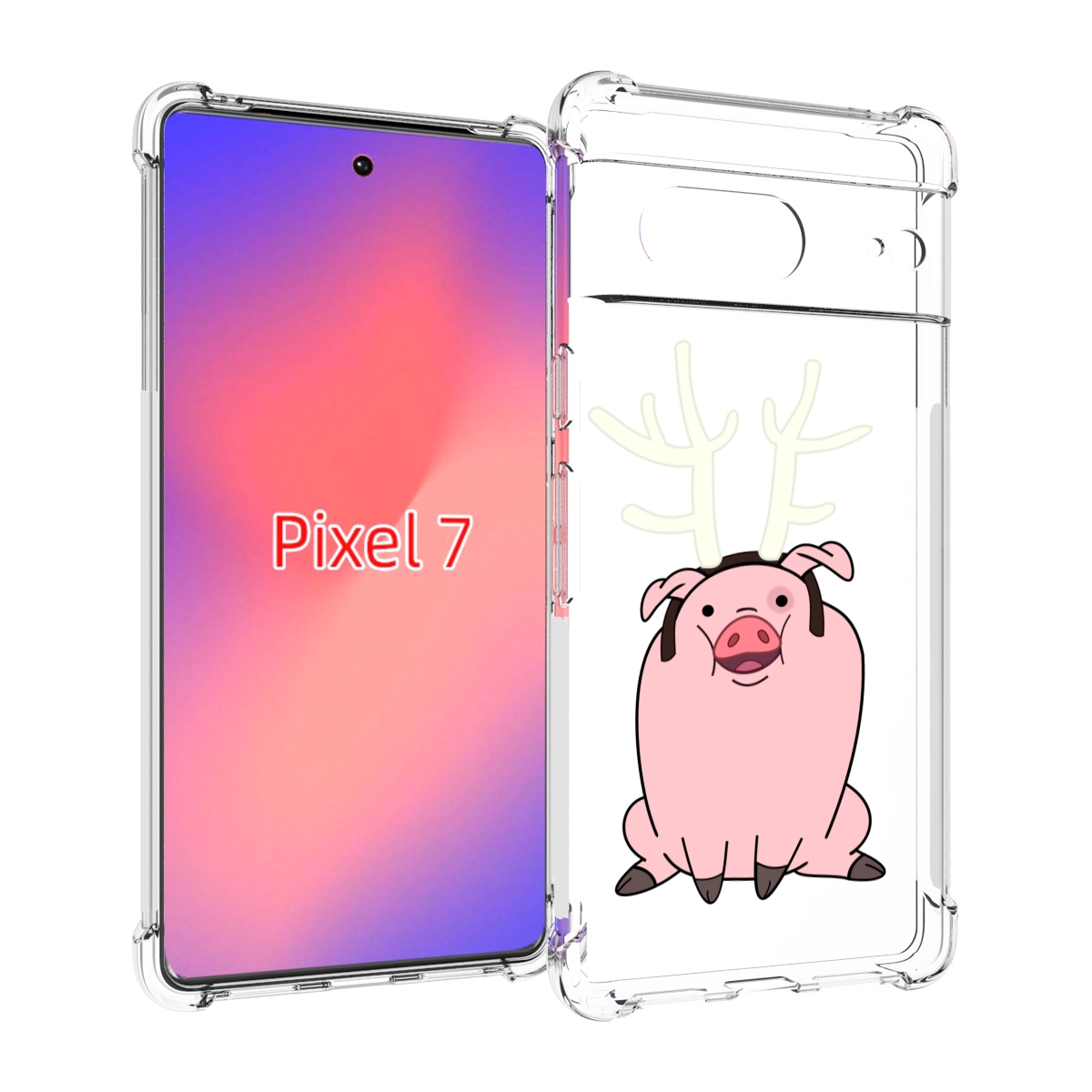 

Чехол Mypads Поросенок-С-Рогами Для Google Pixel 7, Прозрачный, Tocco