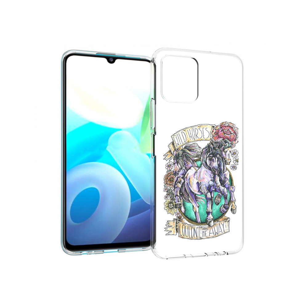 

Чехол MyPads Tocco для Vivo Y15s рисунок коней в цветах (PT224456.390.582), Прозрачный, Tocco