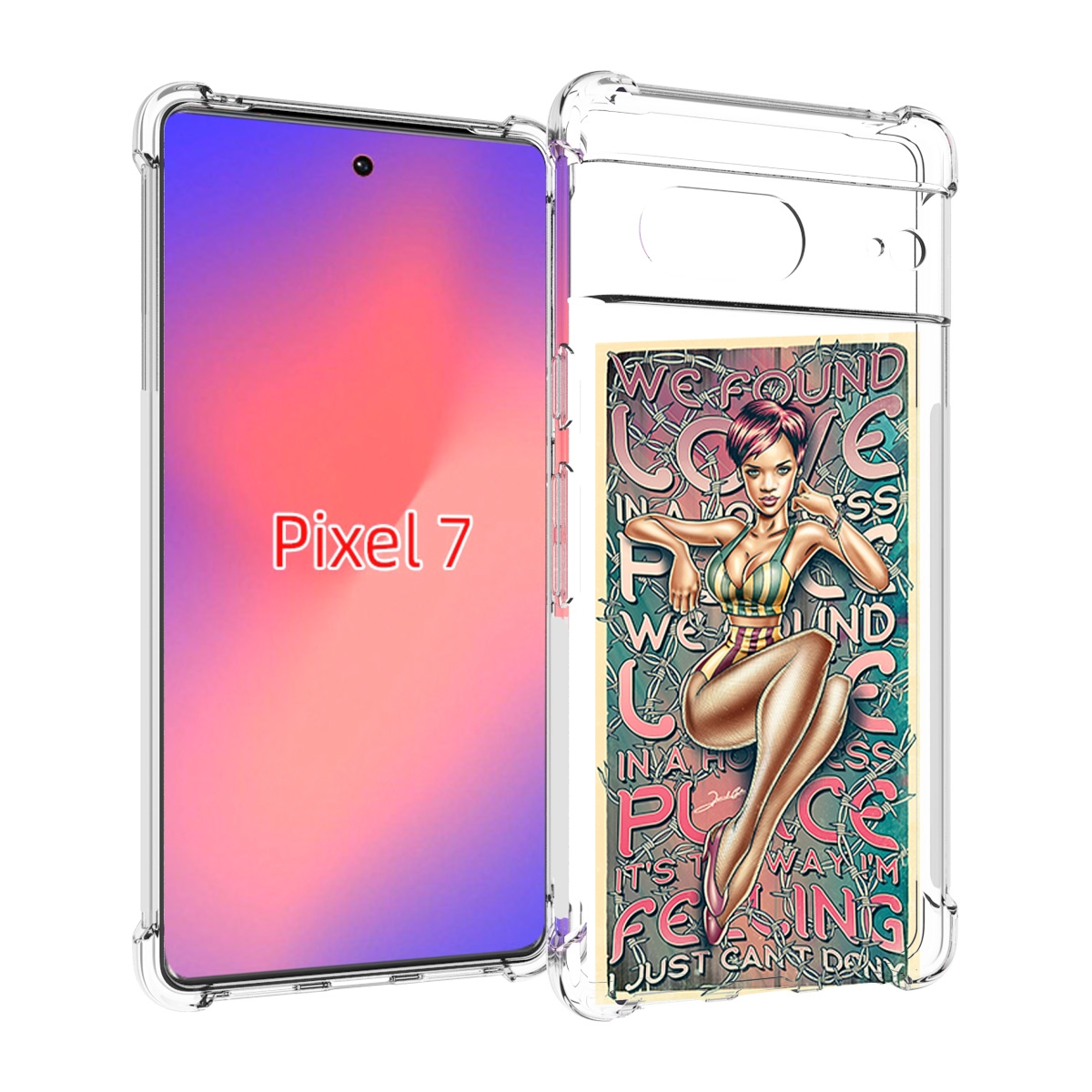 

Чехол Mypads Постер-Рианна Для Google Pixel 7, Прозрачный, Tocco