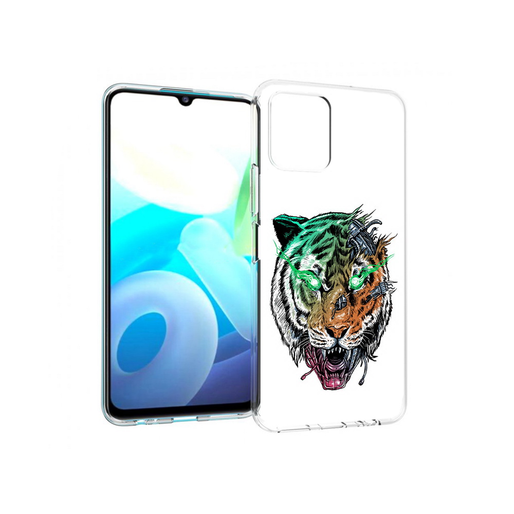 

Чехол MyPads Tocco для Vivo Y15s робо-тигр (PT224456.390.584), Прозрачный, Tocco