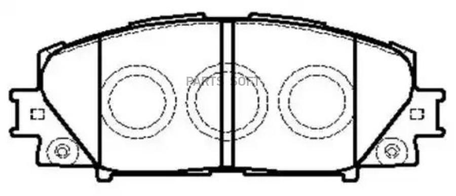 Колодки тормозные дисковые передн TOYOTA: YARIS 05- (-ABS, +ESP), ALLION 1.5 07-, BELTA 1.