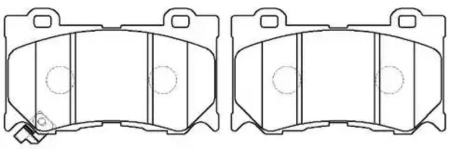 

Колодки тормозные дисковые INFINITI: G37 SPORT 2008, FX35, 45, 50 () 1шт HSB HP5248