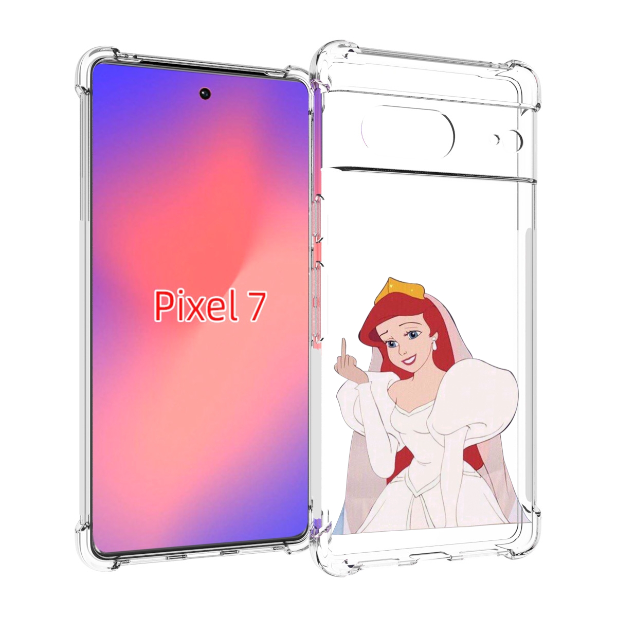

Чехол Mypads Принцесса-Русалочка-Ариель Женский Для Google Pixel 7, Прозрачный, Tocco