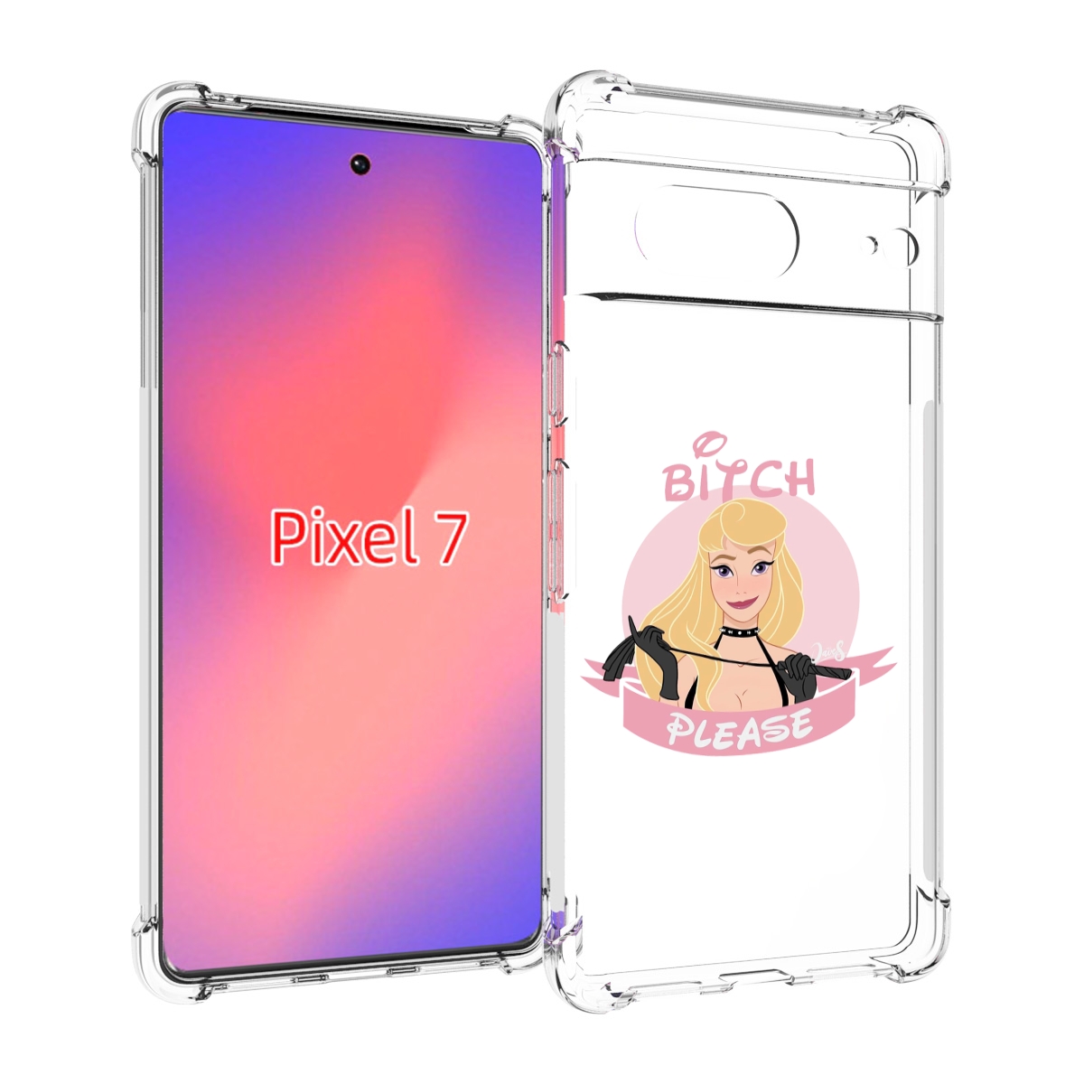 

Чехол Mypads Принцесса-Аврора Женский Для Google Pixel 7, Прозрачный, Tocco
