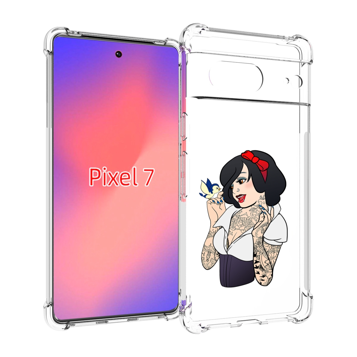 

Чехол Mypads Принцесса-Тату Женский Для Google Pixel 7, Прозрачный, Tocco