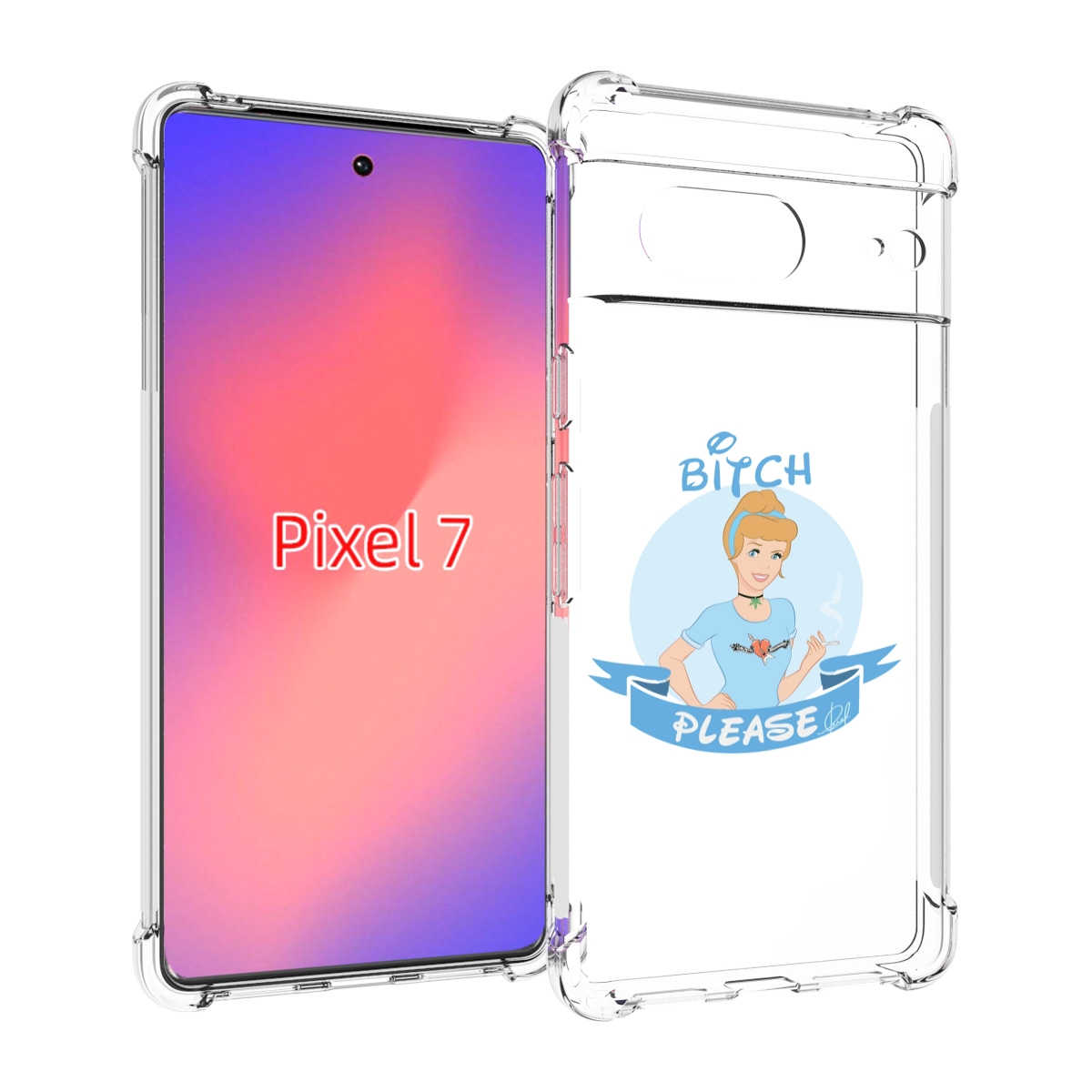 

Чехол Mypads Принцесса-Эльза Женский Для Google Pixel 7, Прозрачный, Tocco