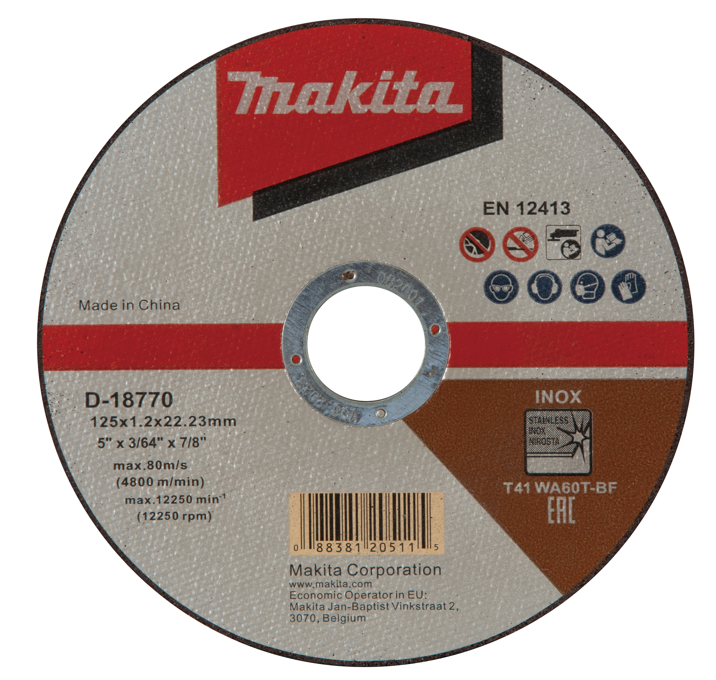 Абразивный отрезной диск Makita D-18770 абразивный отрезной диск thorvik