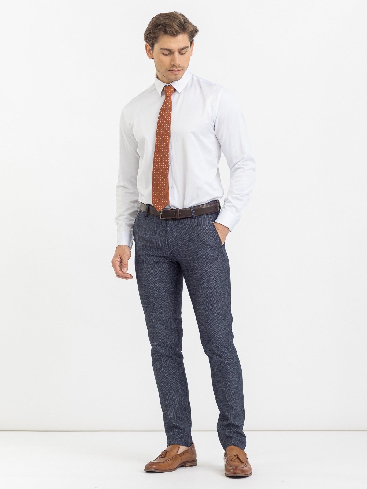 

Брюки мужские Marc De Cler B-Chinos 4403-22 синие 44/182, B-Chinos 4403-22